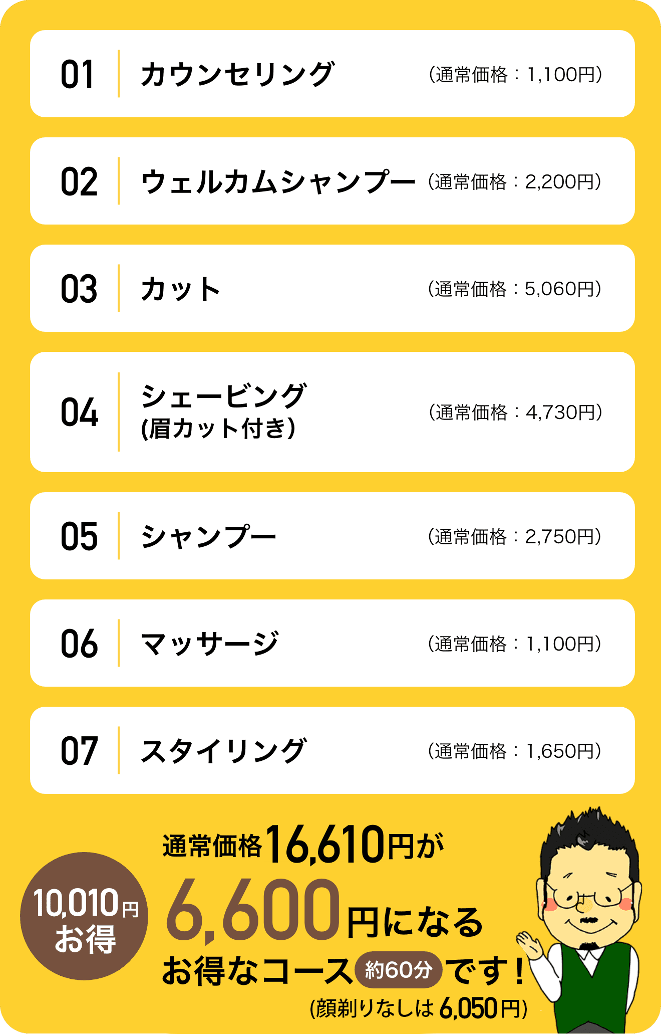 メンズレギュラーカット